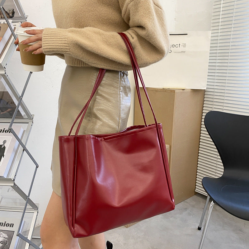 Large Capacity Simple New Trendy Korean Style Trendy One-shoulder Bag