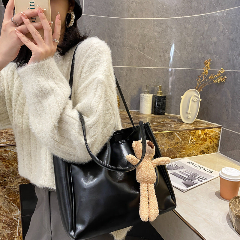 Large Capacity Simple New Trendy Korean Style Trendy One-shoulder Bag