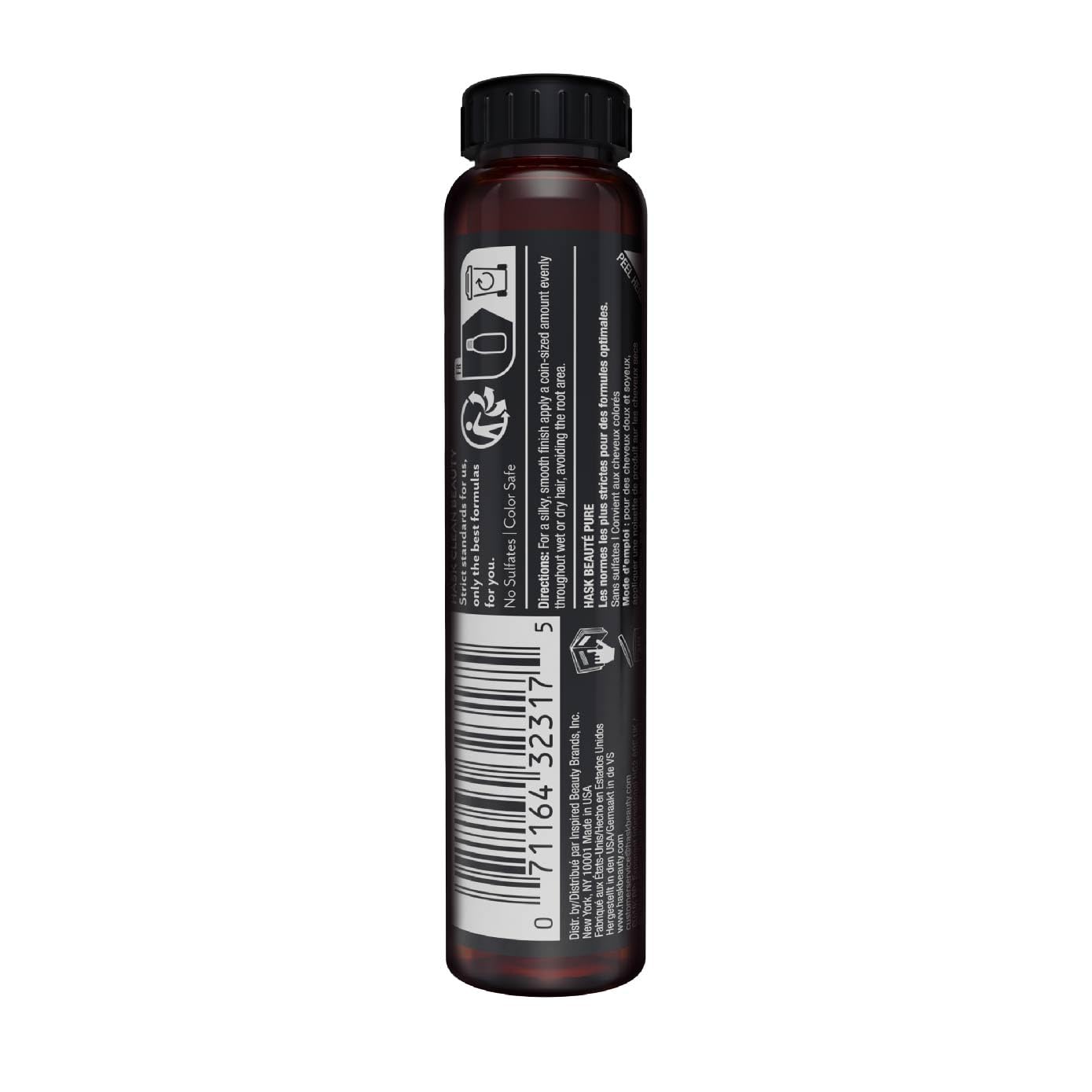 HASK Keratin Smoothing Shine Oil Vial for all hair types, colour safe, gluten-free, sulfate-free, paraben-free - 1 18mL Vial