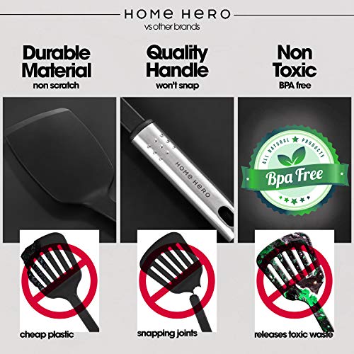 Kitchen Utensils Set - 25pieces Non-Stick Heat Resistant Cooking Utensils Set - Spoons Turners Spatula Ladle Set - Kitchen Tools Gadgets Accessories