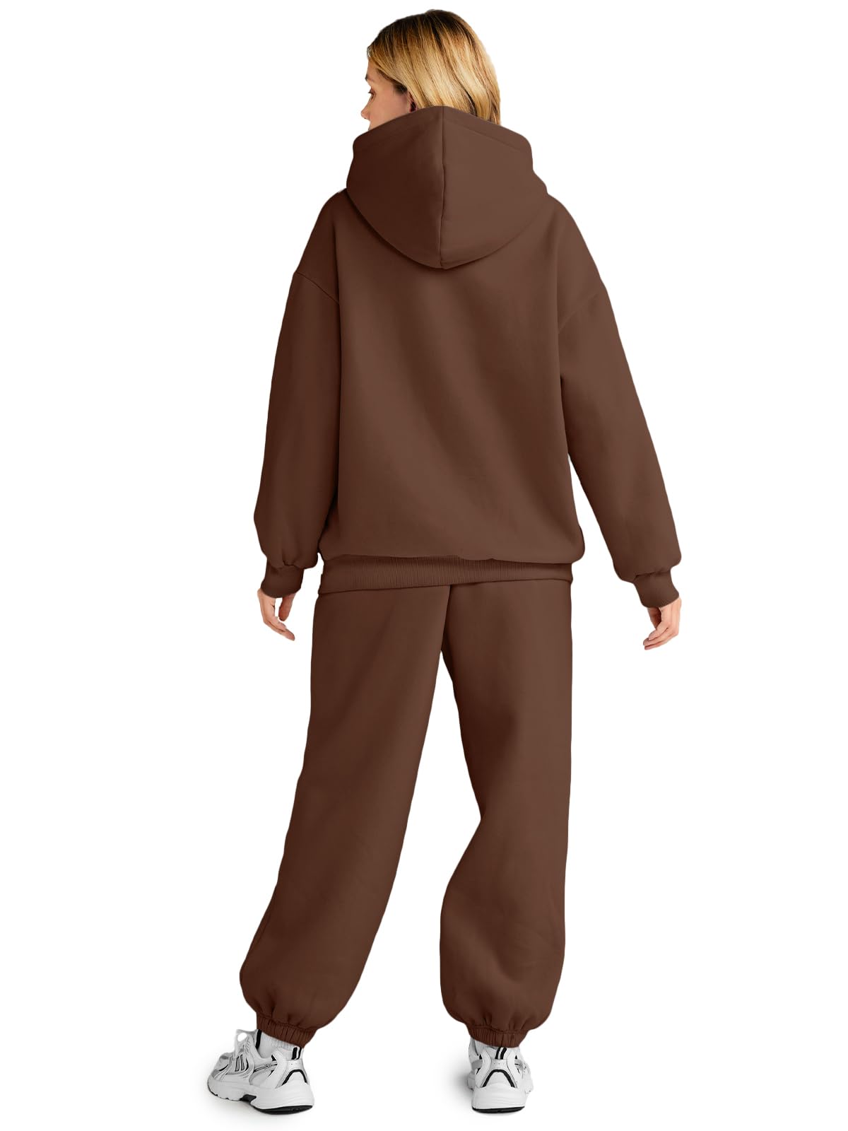 AUTOMET Women 2 Piece Outfits 2025 Plus Size Chocolate Brown Fall Fashion Airport Travel Pants Lounge Set Winter Clothes Sweatsuits Coffee XS