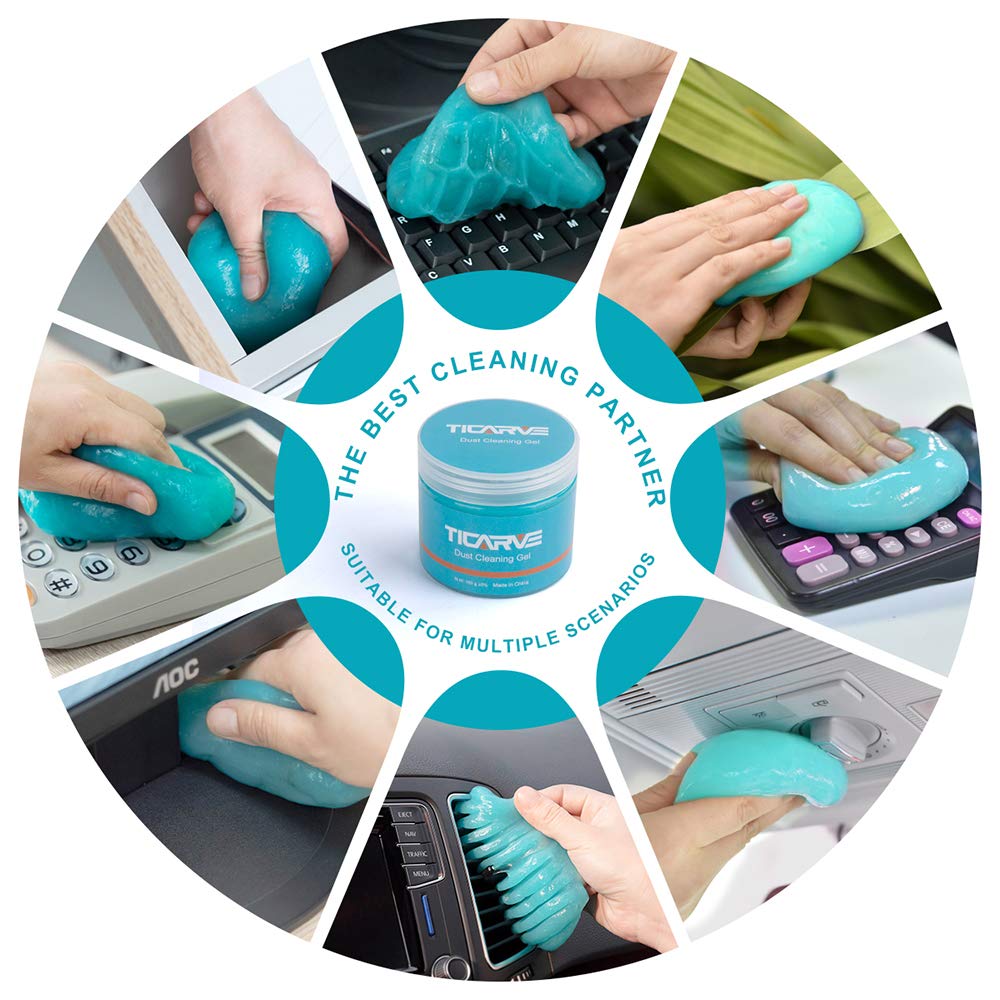 TICARVE Cleaning Gel for Car Detailing Putty Auto Cleaning Universal Dust Cleaner for Laptops, Printers, Cameras,Keyboard