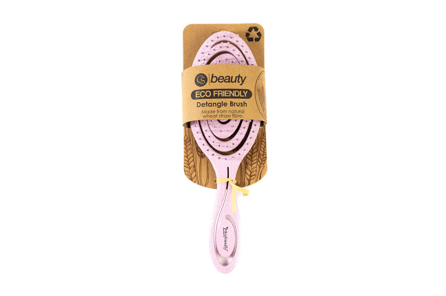 CS Beauty Eco Friendly Straw Hairbrush, Flexible Soft Pin Bristles, Detangling Wet/Dry Hair, Head Massaging Pro (Oatmeal)