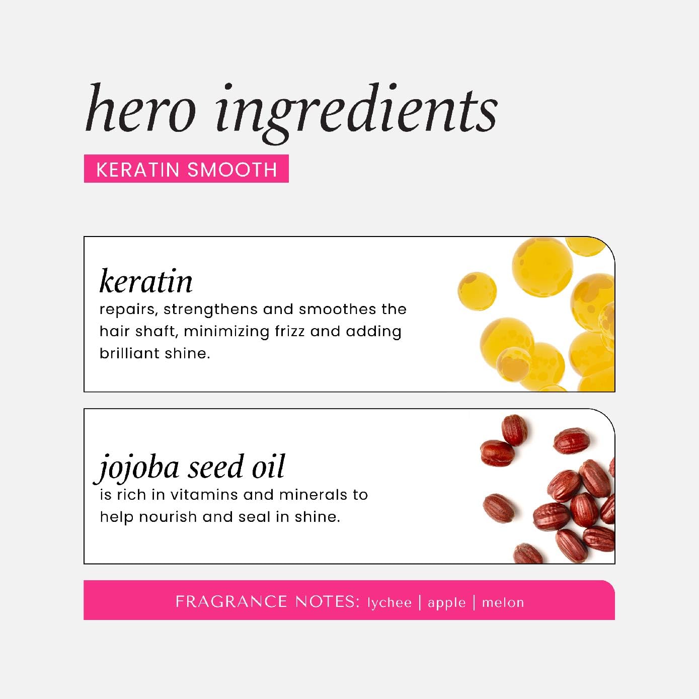 HASK Keratin Smoothing Shine Oil Vial for all hair types, colour safe, gluten-free, sulfate-free, paraben-free - 1 18mL Vial