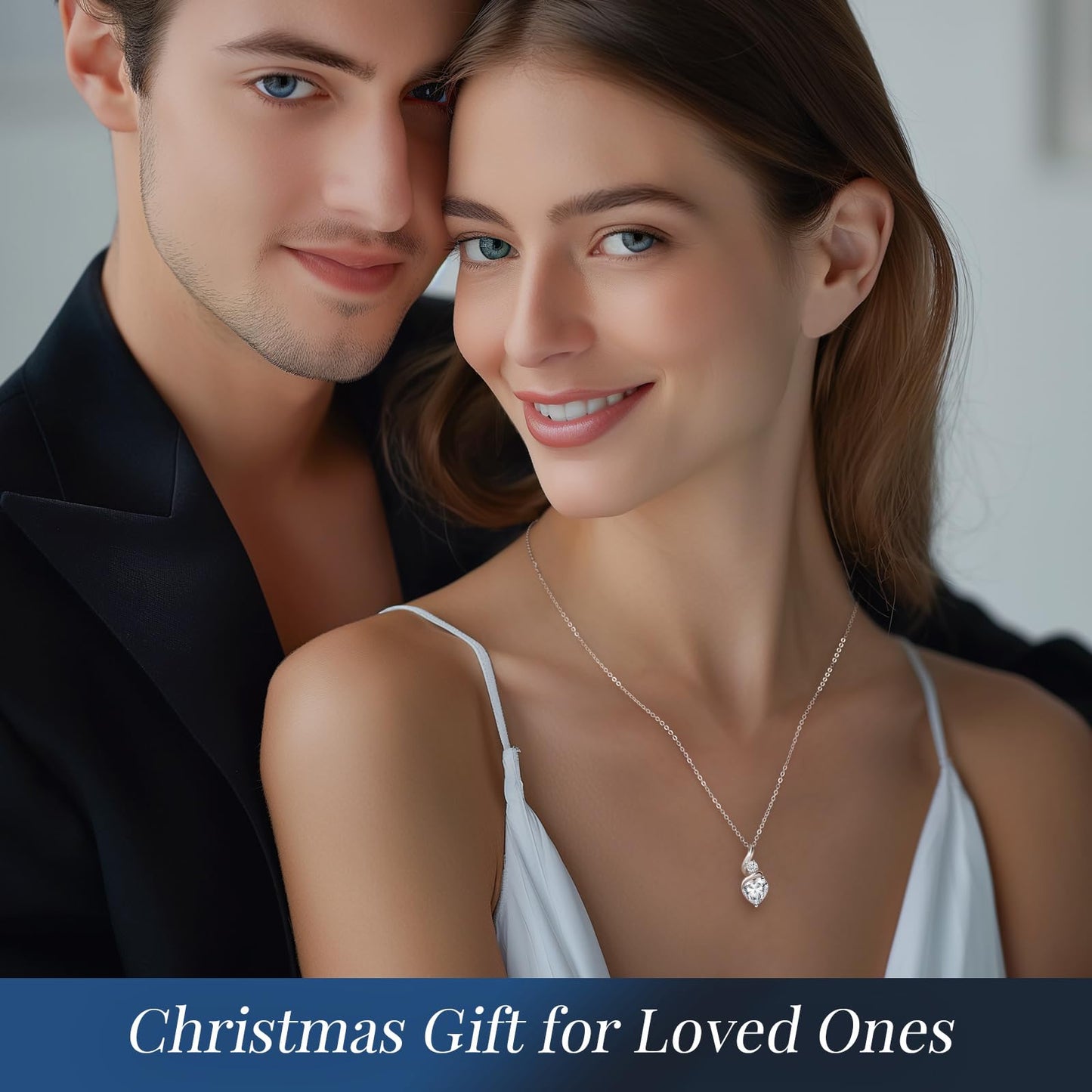 LOUISA SECRET Infinity Heart Necklaces for Women 925 Sterling Silver or Brass Plated with Rose Gold Birthstone Pendant,Jewellery Gifts for Women/Wife/Her Anniversary Birthday Mothers Day Christmas
