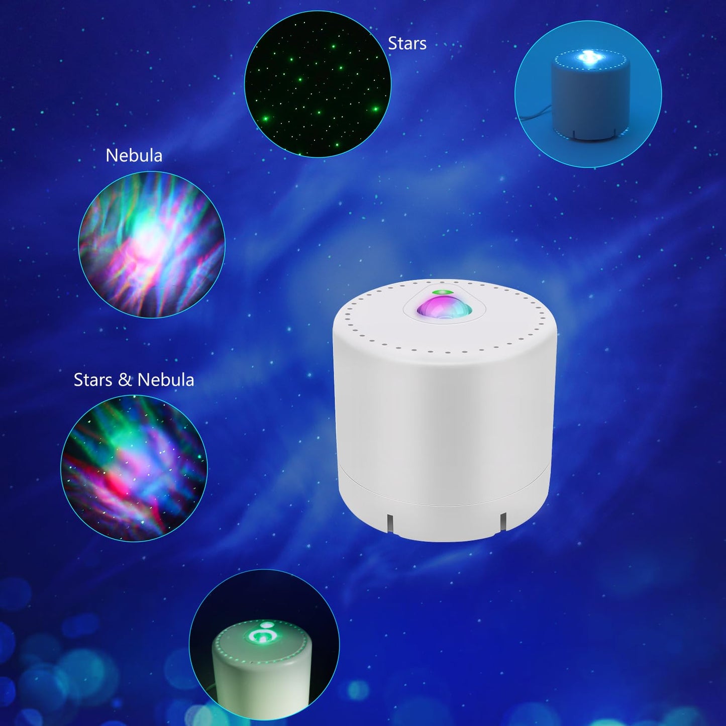 MHAZDZE LED Star & Galaxy Projector with Remote Control, Adjustable Speed & Brightness Night Light, Aurora Lights for Adult Party Decoration