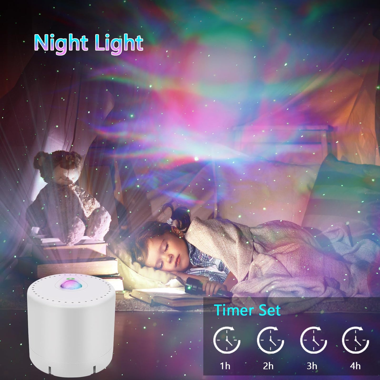 MHAZDZE LED Star & Galaxy Projector with Remote Control, Adjustable Speed & Brightness Night Light, Aurora Lights for Adult Party Decoration