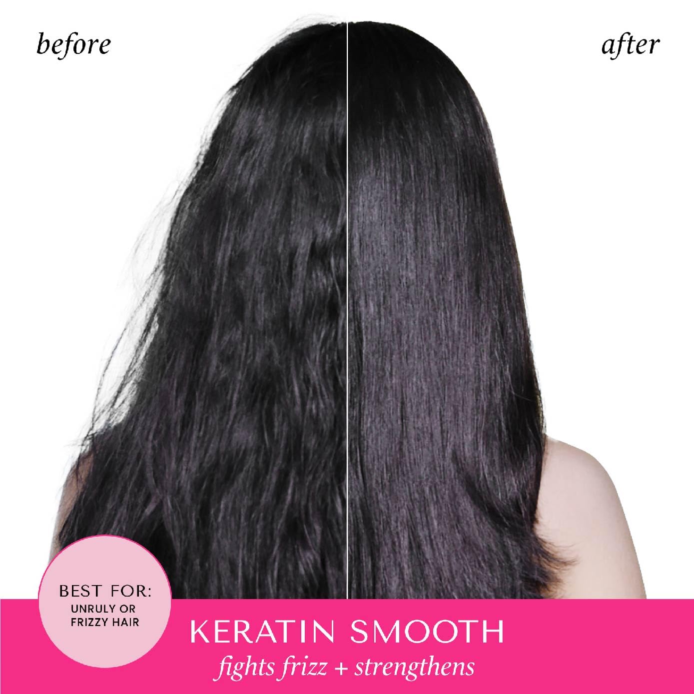 HASK Keratin Smoothing Shine Oil Vial for all hair types, colour safe, gluten-free, sulfate-free, paraben-free - 1 18mL Vial