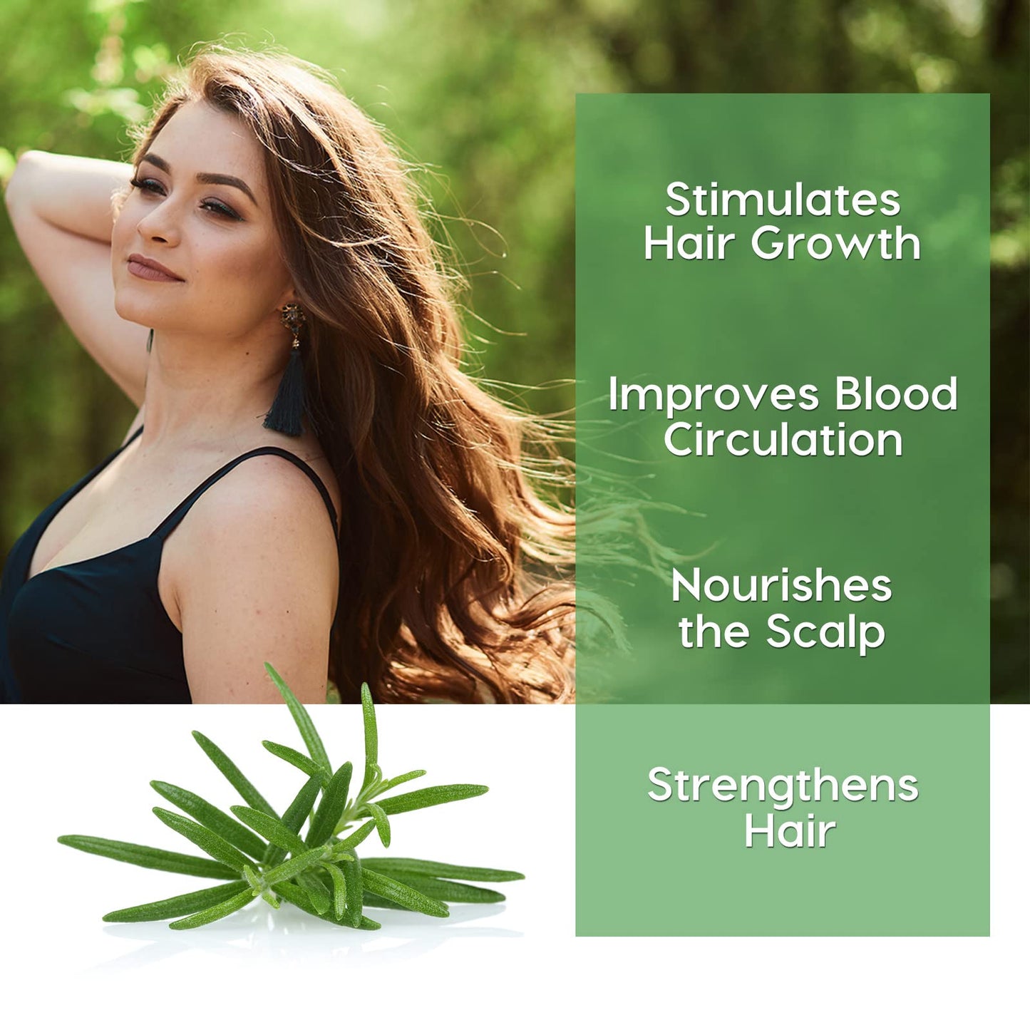 ELBBUB Rosemary Oil for Hair Growth - Undiluted Rosemary Oil for Hair Skin - Cleansing Rosemary Essential Oil for Dry Scalp Care Rid of Itchy and Dry Scalp, 1, 120.0 millilitre