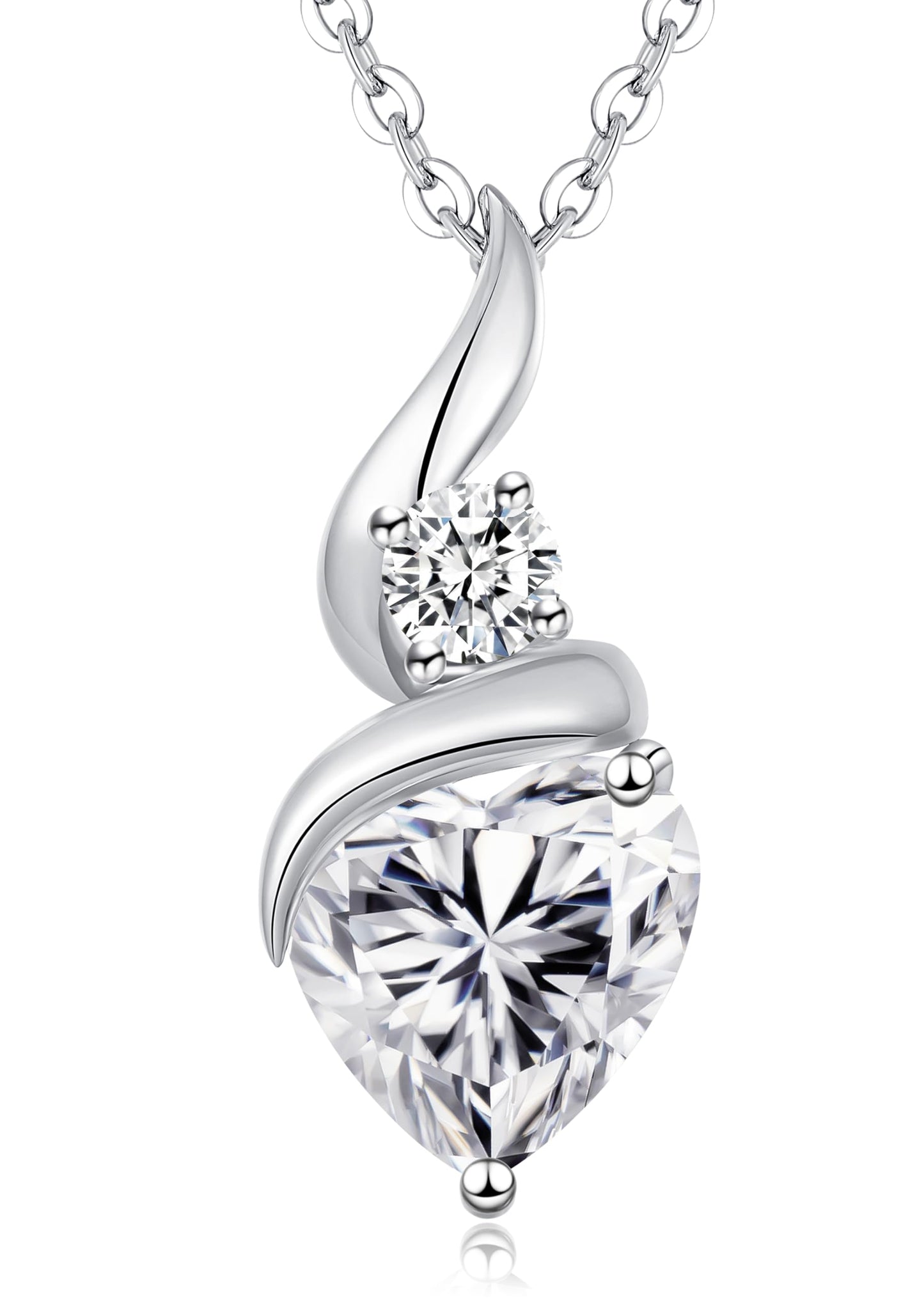 LOUISA SECRET Infinity Heart Necklaces for Women 925 Sterling Silver or Brass Plated with Rose Gold Birthstone Pendant,Jewellery Gifts for Women/Wife/Her Anniversary Birthday Mothers Day Christmas