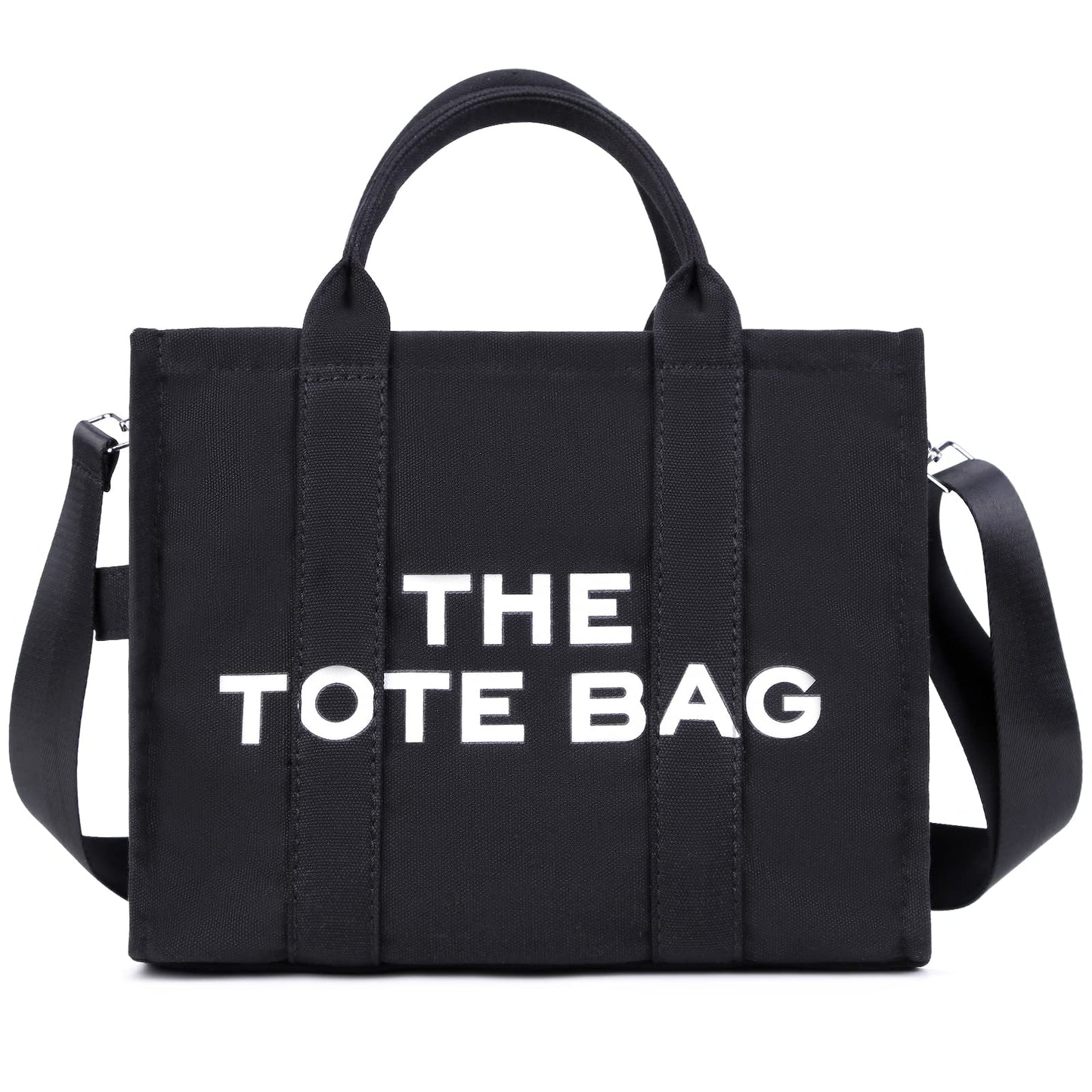 DKIIL NOIYB Women's Canvas Tote Bags Casual Crossbody Bag With Zipper Double Shoulder Straps Shoulder Bags for School Shopping Work Travel