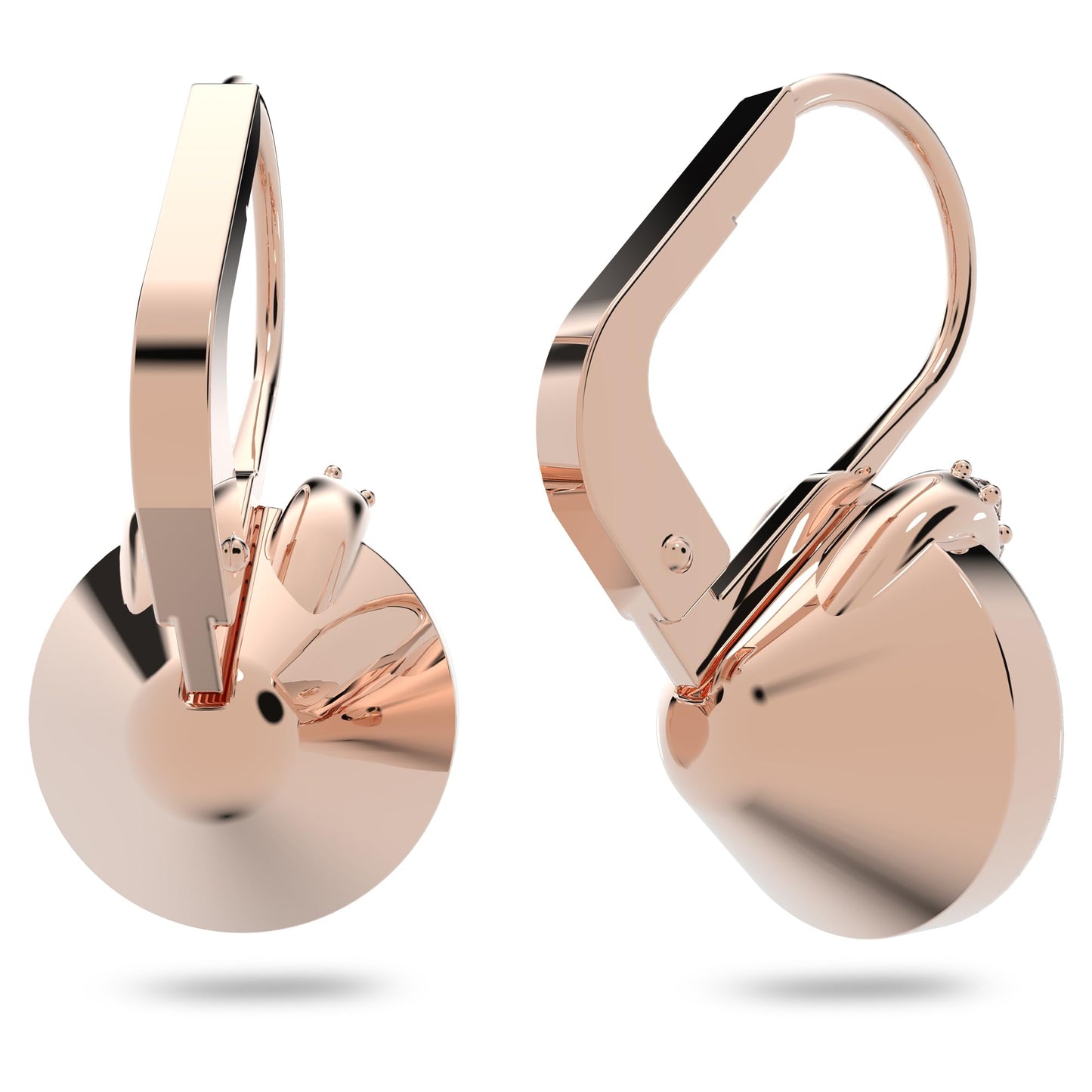 Swarovski Bella Drop Pierced Earrings, with Pink Crystals, Rose-Gold Tone Plated Setting and Clear Crystal Pavé, a Part of the Bella Collection