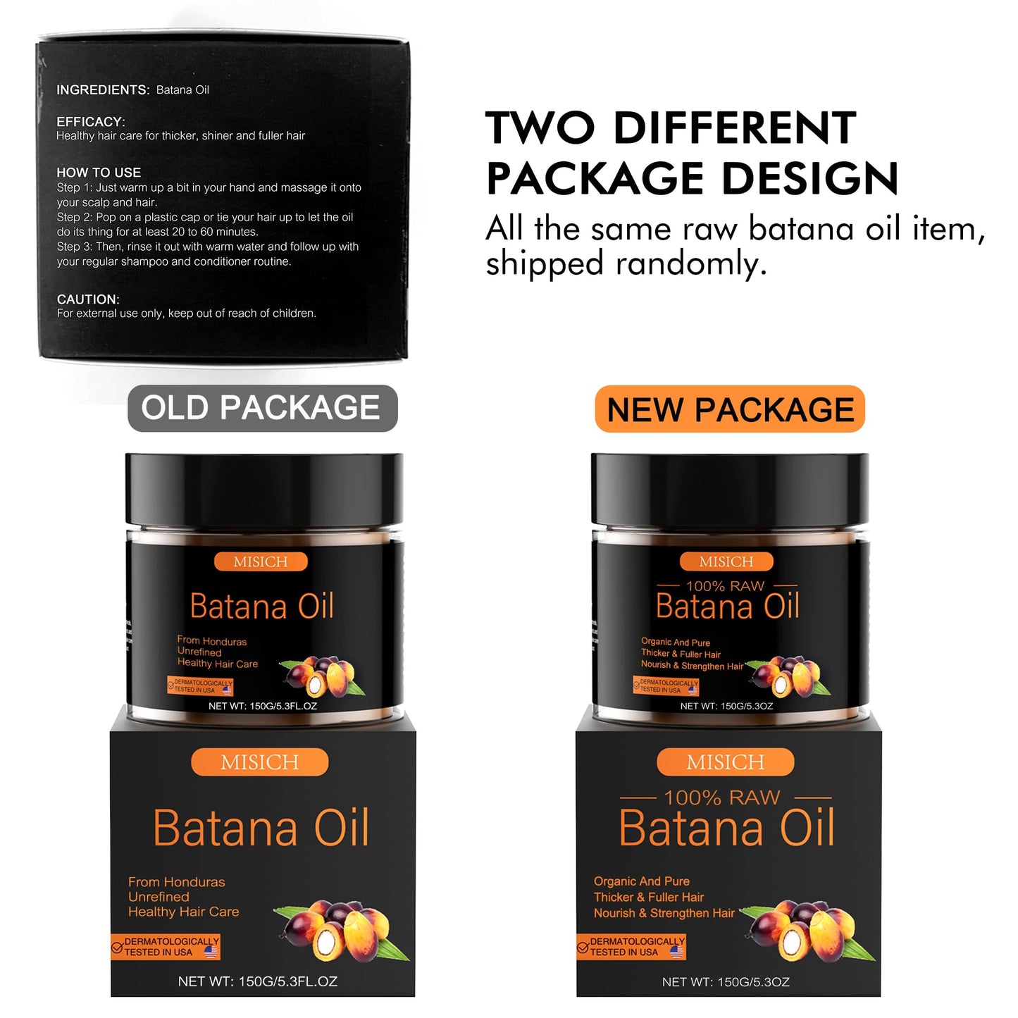 Raw Batana Oil for Hair Growth, 100% Natural Pure Botana Oil Paste, Unrefined Organic Batana Hair Growth Oil for Prevent Hair Loss, Enhances Hair Thickness for Men & Women 5.3 oz