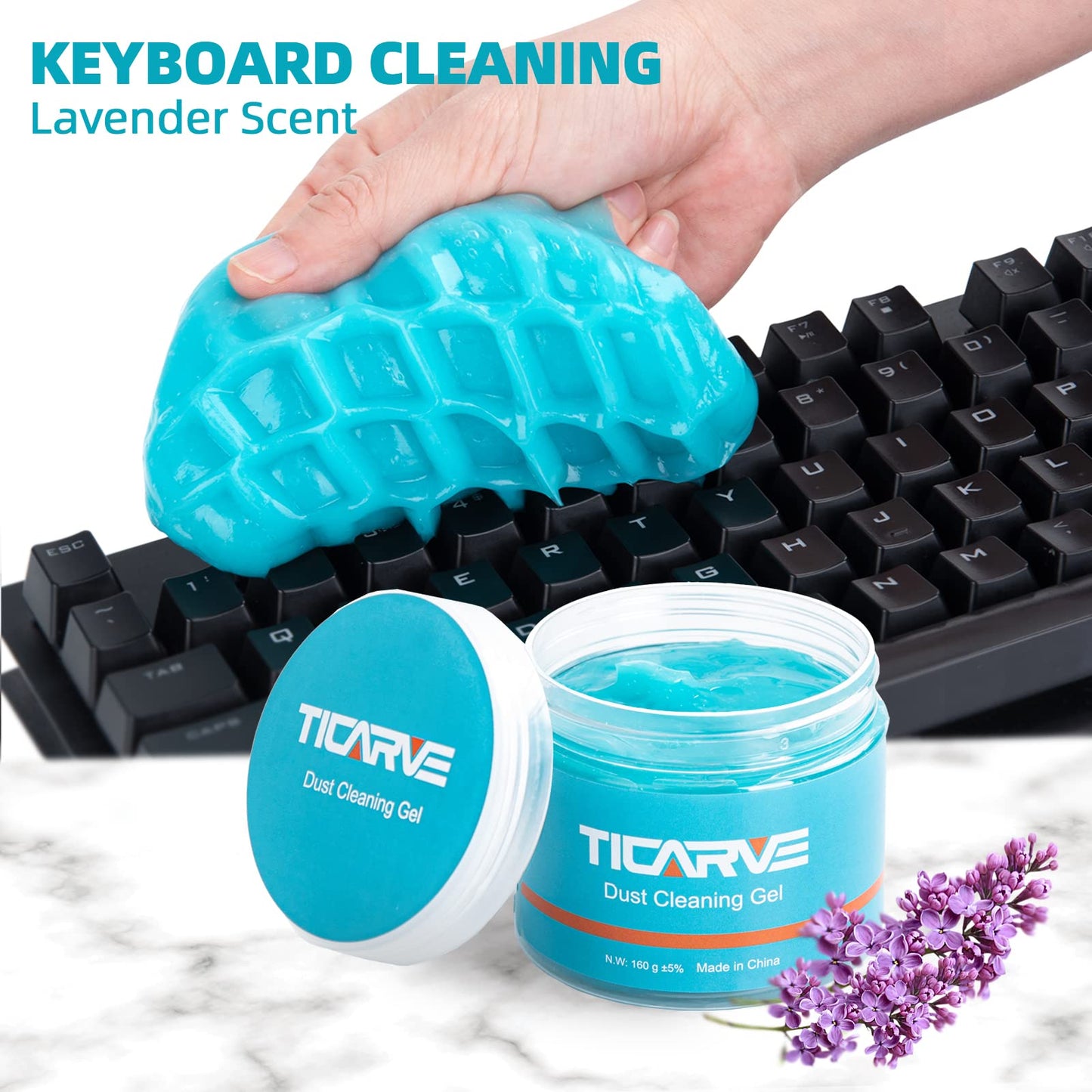 TICARVE Cleaning Gel for Car Detailing Putty Auto Cleaning Universal Dust Cleaner for Laptops, Printers, Cameras,Keyboard
