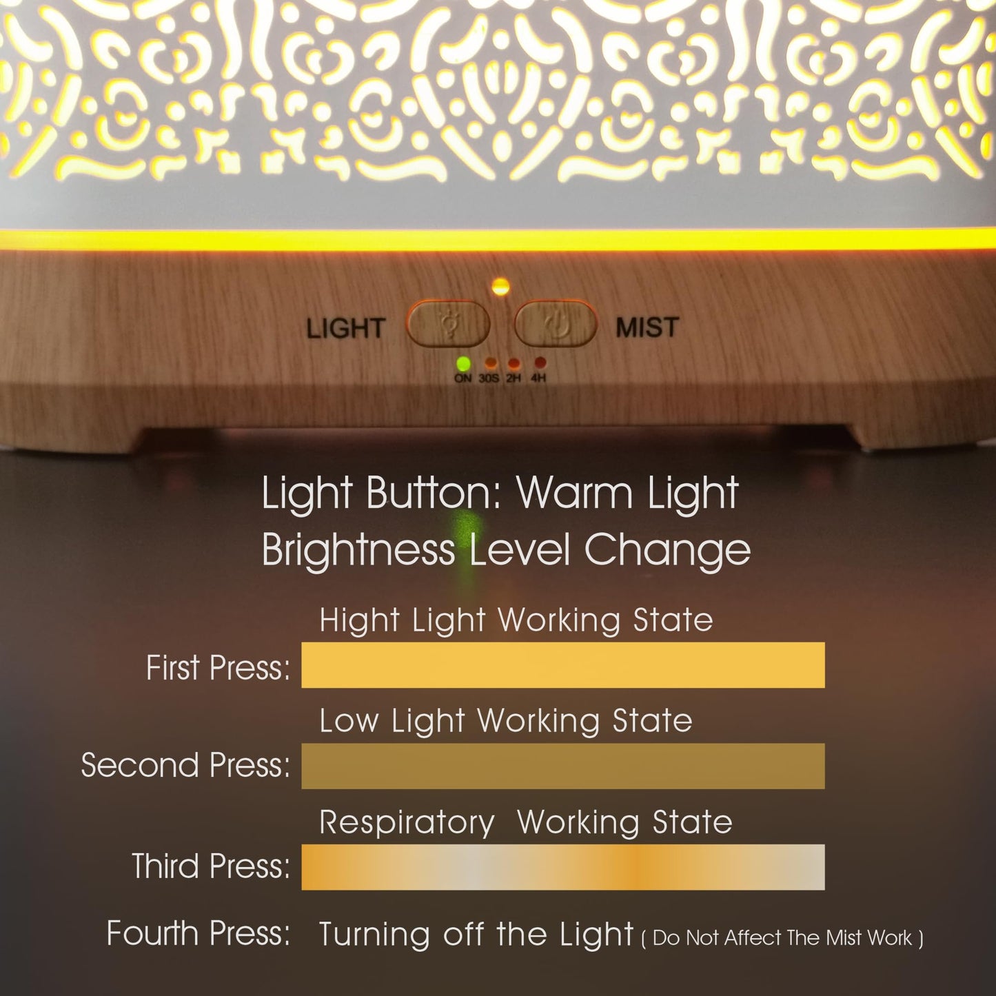 Earnest Living Essential Oil Diffuser Classic Flame Diffuser 200ml Timers Night Lights and Auto Off Function Home Office Humidifier Aromatherapy Diffusers for Essential Oils White