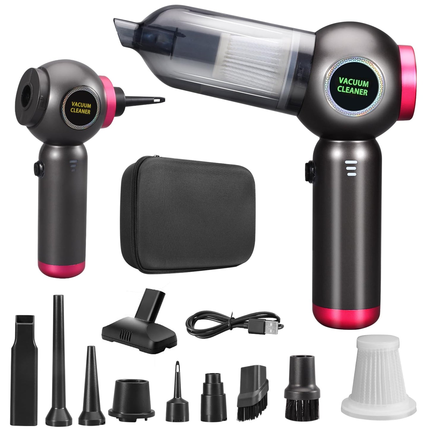 DEUKNICE Handheld Vacuum Cleaner, 22000Pa Powerful Car Vacuum Cleaner Cordless, Rechargeable Portable Air Duster, Lightweight Mini Vacuum for Car, Home