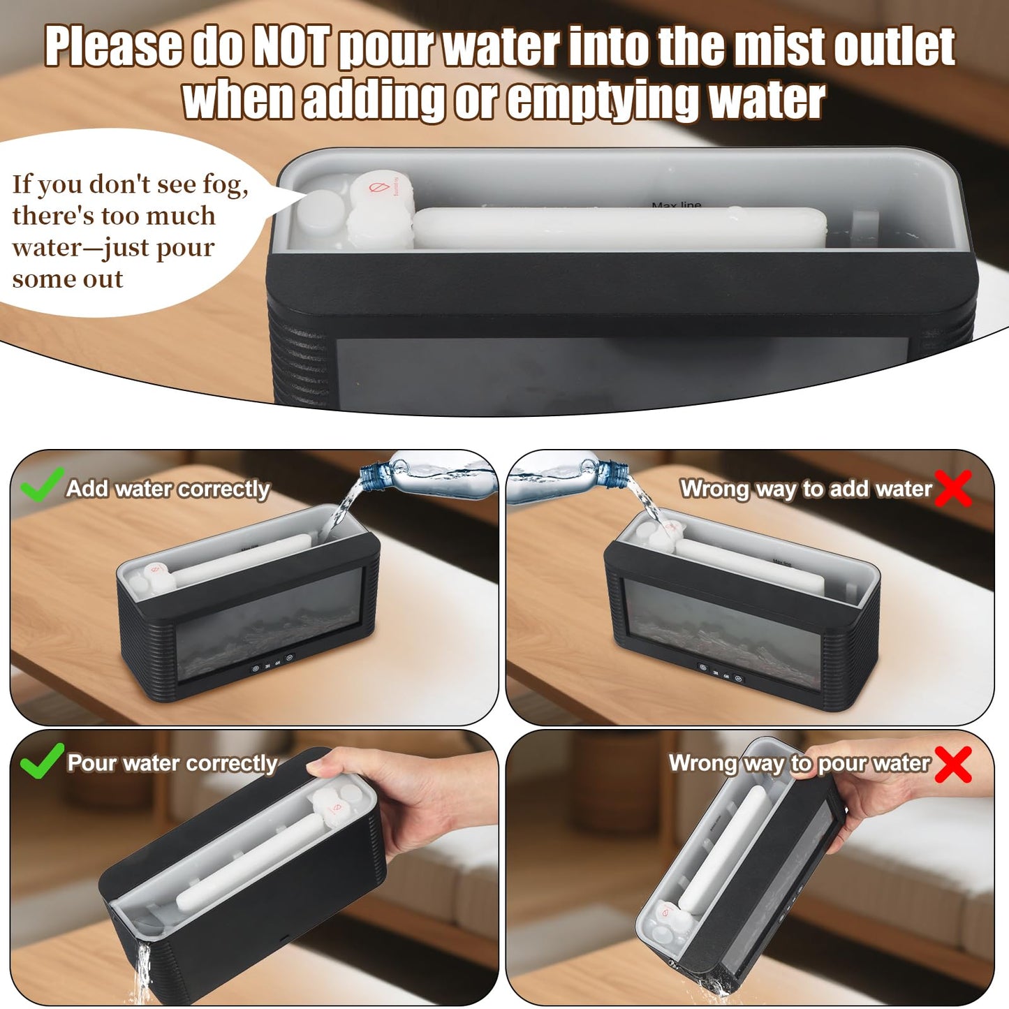 hzuisst Fireplace Diffuser, 7 Colours Flame Diffuser for Home with Timer, 250ml Waterless Auto Off Essential Oil Electric Diffuser for Home Bedroom Office