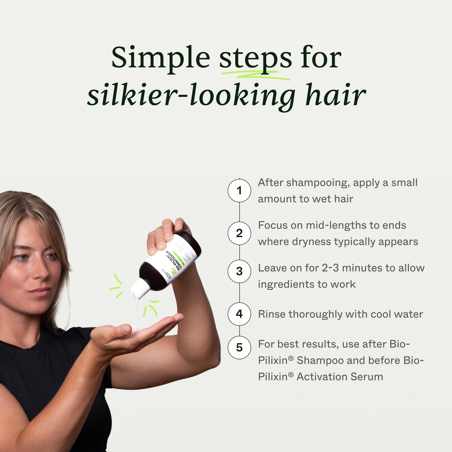 Scandinavian Biolabs Bio-Pilixin® Hair Recovery Conditioner For Women | Prevents Split & Damaged Ends, Restores Weak Hair, Dermatologically Tested, Made in Denmark, 250 mL / 8.8 Oz