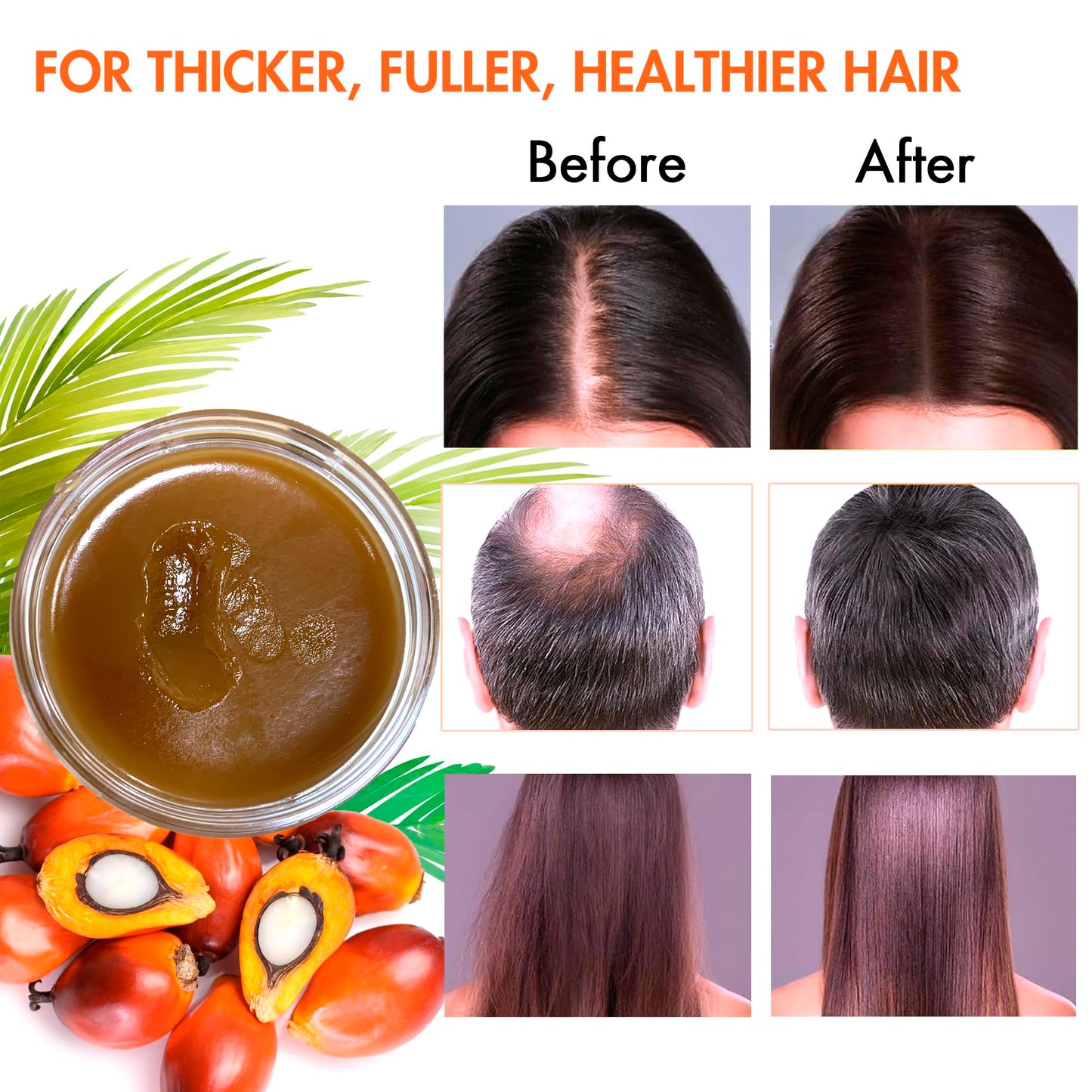 Raw Batana Oil for Hair Growth, 100% Natural Pure Botana Oil Paste, Unrefined Organic Batana Hair Growth Oil for Prevent Hair Loss, Enhances Hair Thickness for Men & Women 5.3 oz