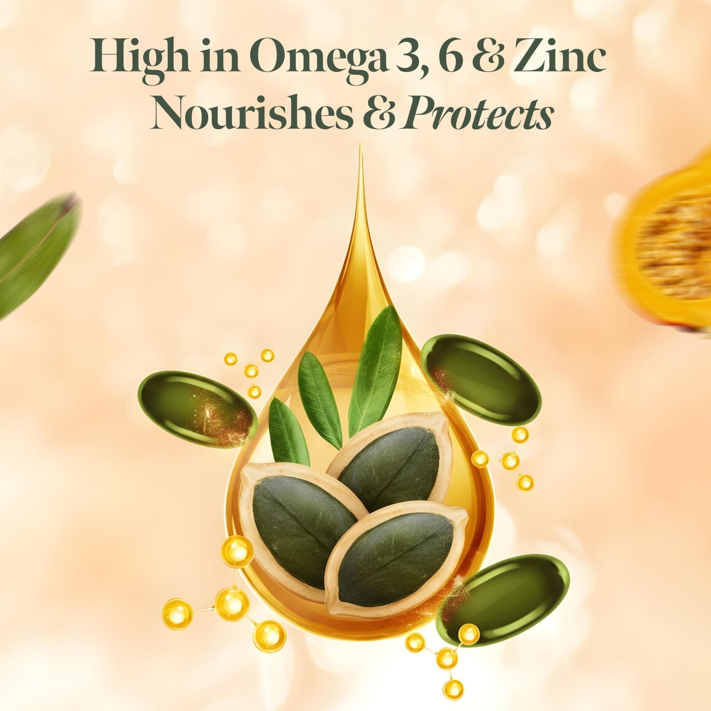 Auvé Hair Oil 100ml: 100% Pure Cold-Pressed Pumpkin Seed Oil for Hair Growth - Rich in Omegas 3 & 6, Zinc & Antioxidants - Natural for Thicker-Looking Hair, Beautiful Skin, & Healthy Nails