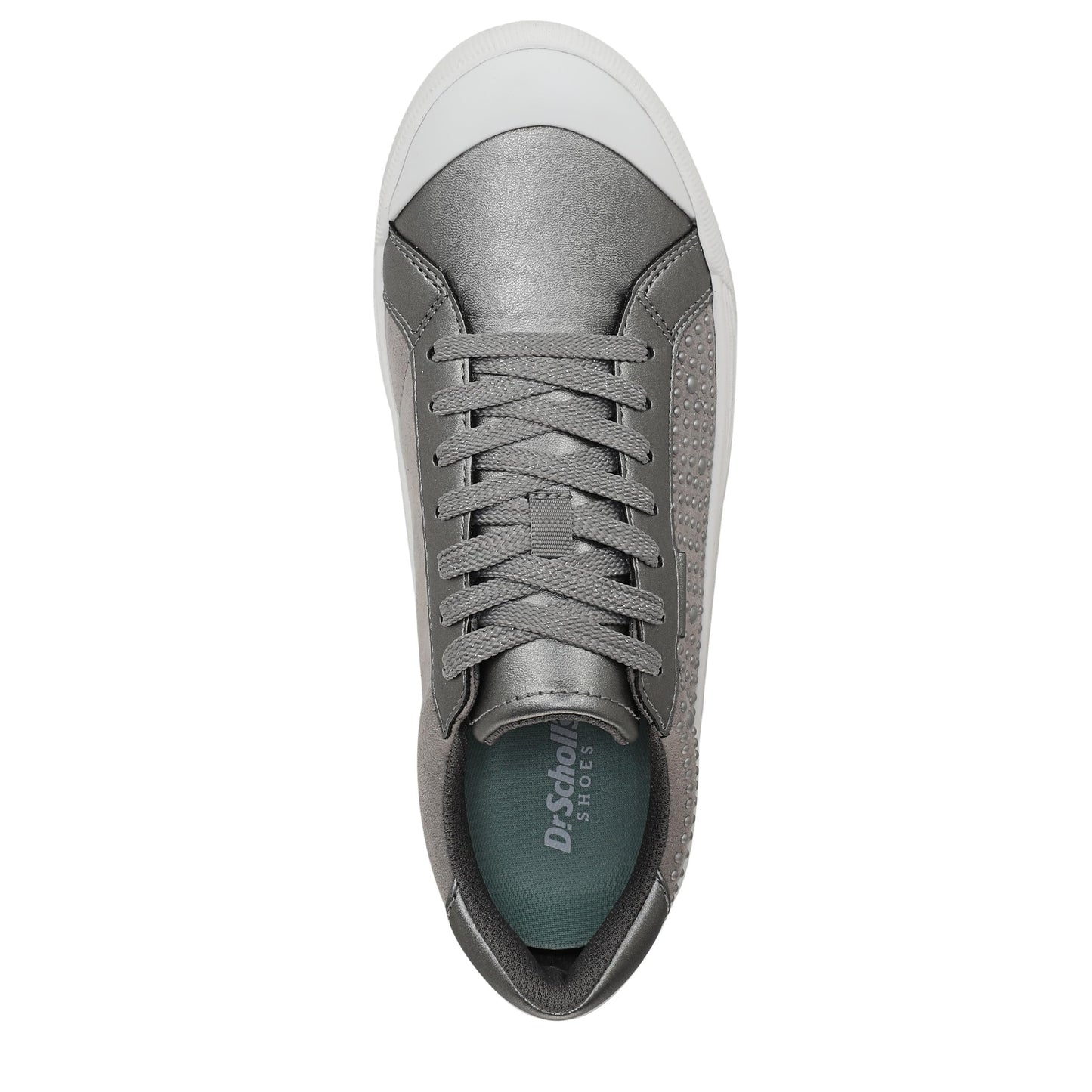 Dr. Scholl's Shoes Women's Time Off Sneaker Pewter Metallic Pearls 9 M