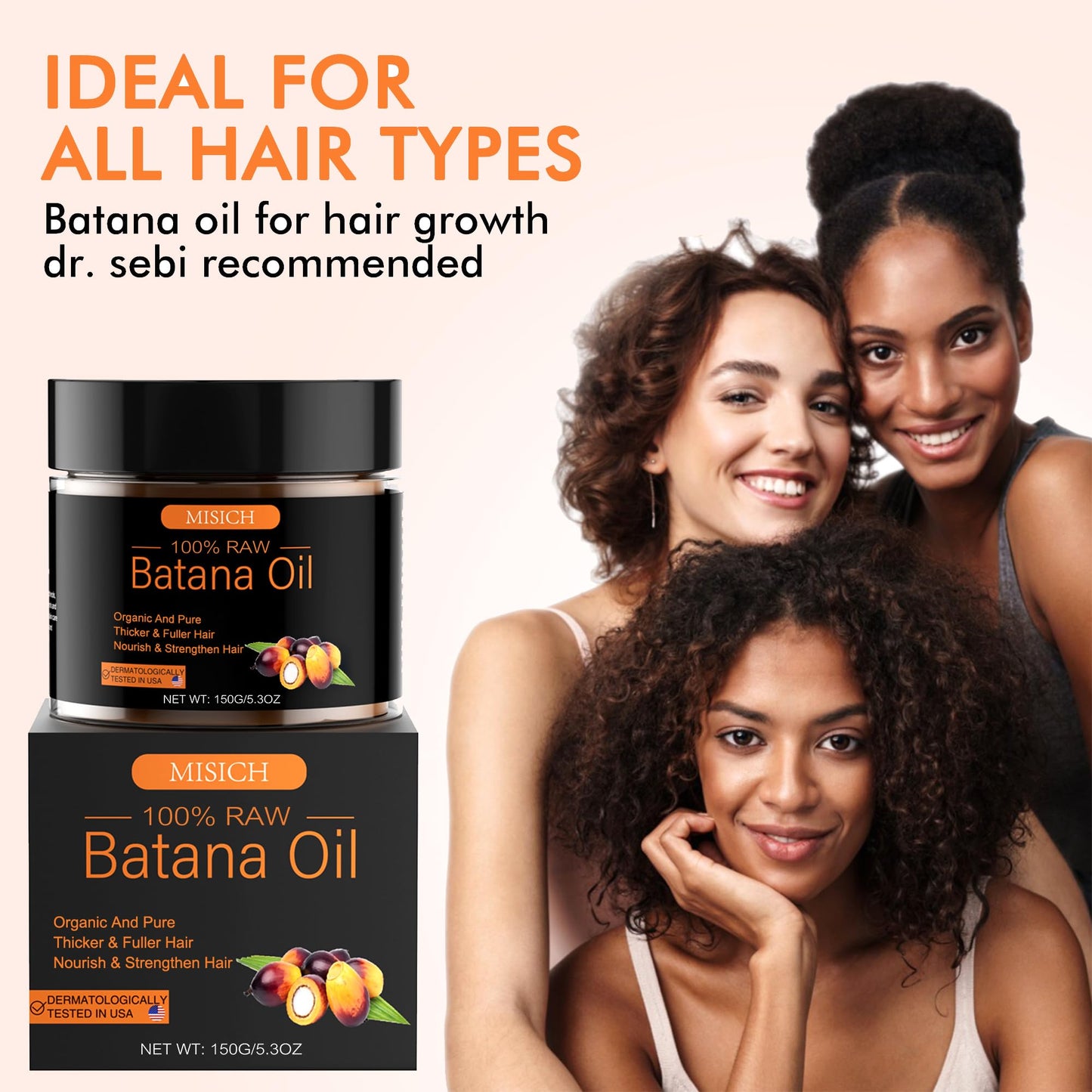 Raw Batana Oil for Hair Growth, 100% Natural Pure Botana Oil Paste, Unrefined Organic Batana Hair Growth Oil for Prevent Hair Loss, Enhances Hair Thickness for Men & Women 5.3 oz