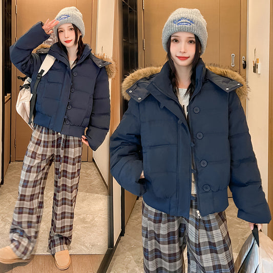 Workwear Parka Cotton-padded Clothes For Women Thick Warm Jacket