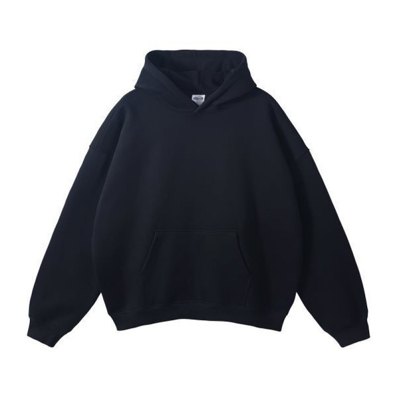 Hooded Sweater Autumn Fashion Brand Simple All-matching Fleece-lined