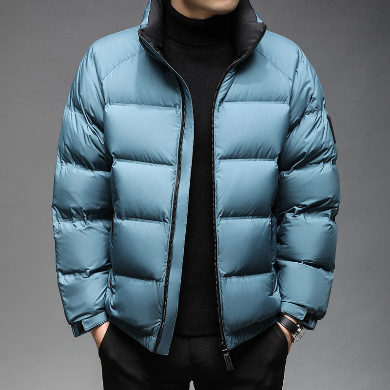 Men's Polyester Loose Solid Color Short Jacket