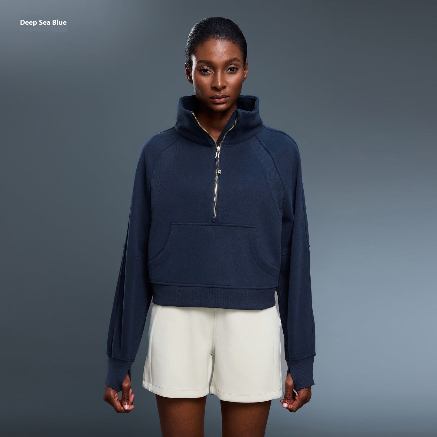 Sports Sweater Women's Turtleneck Pullover Jacket