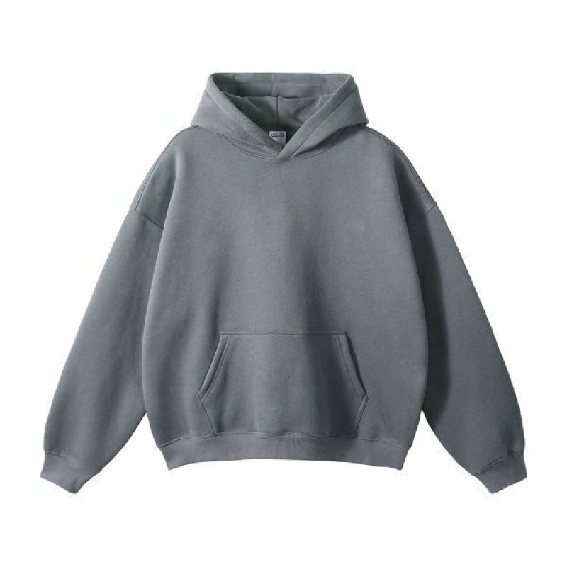 Hooded Sweater Autumn Fashion Brand Simple All-matching Fleece-lined