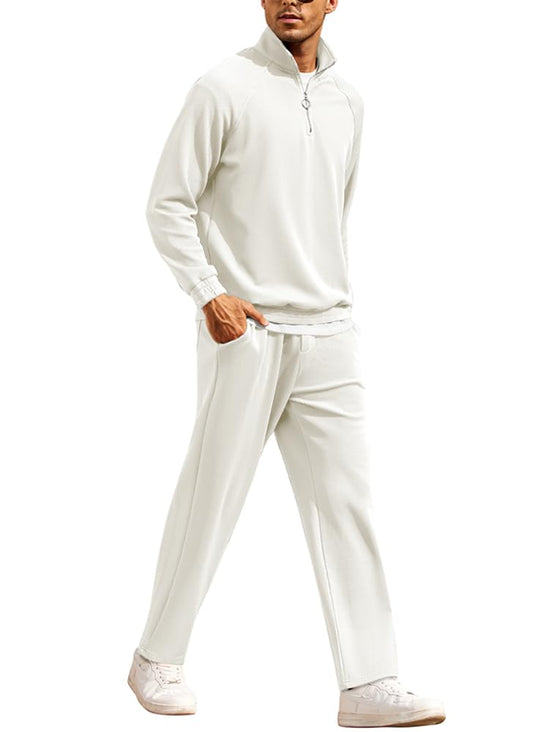 COOFANDY Men's Tracksuit 2 Piece Relaxed Fit Half-zip Sweatsuits Athletic Running Jogging Suit Sets