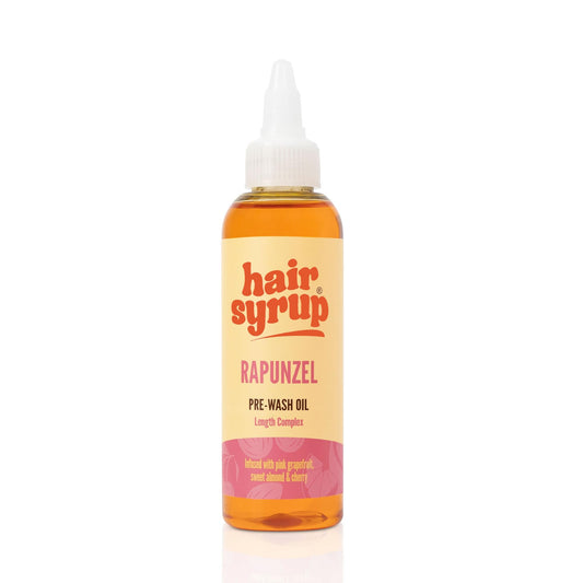 Hair Syrup | Rapunzel Pre-Wash Hair Oil | Infused with Pink Grapefruit, Sweet Almond & Cherry | Revitalise Your Scalp & Mind | Vegan | 100% Natural | 100ml