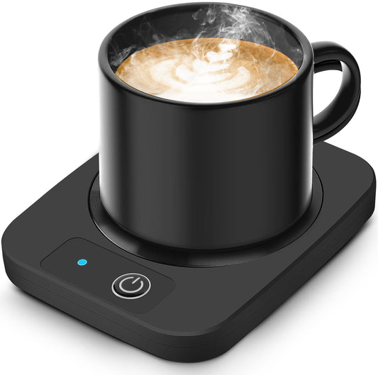 Smart Coffee Mug Warmer, Electric Cup Warmer With Aluminum Metal Panel for Office, Desk Accessories, Beverage Warmer for Cocoa, Milk, Gifts for Friends