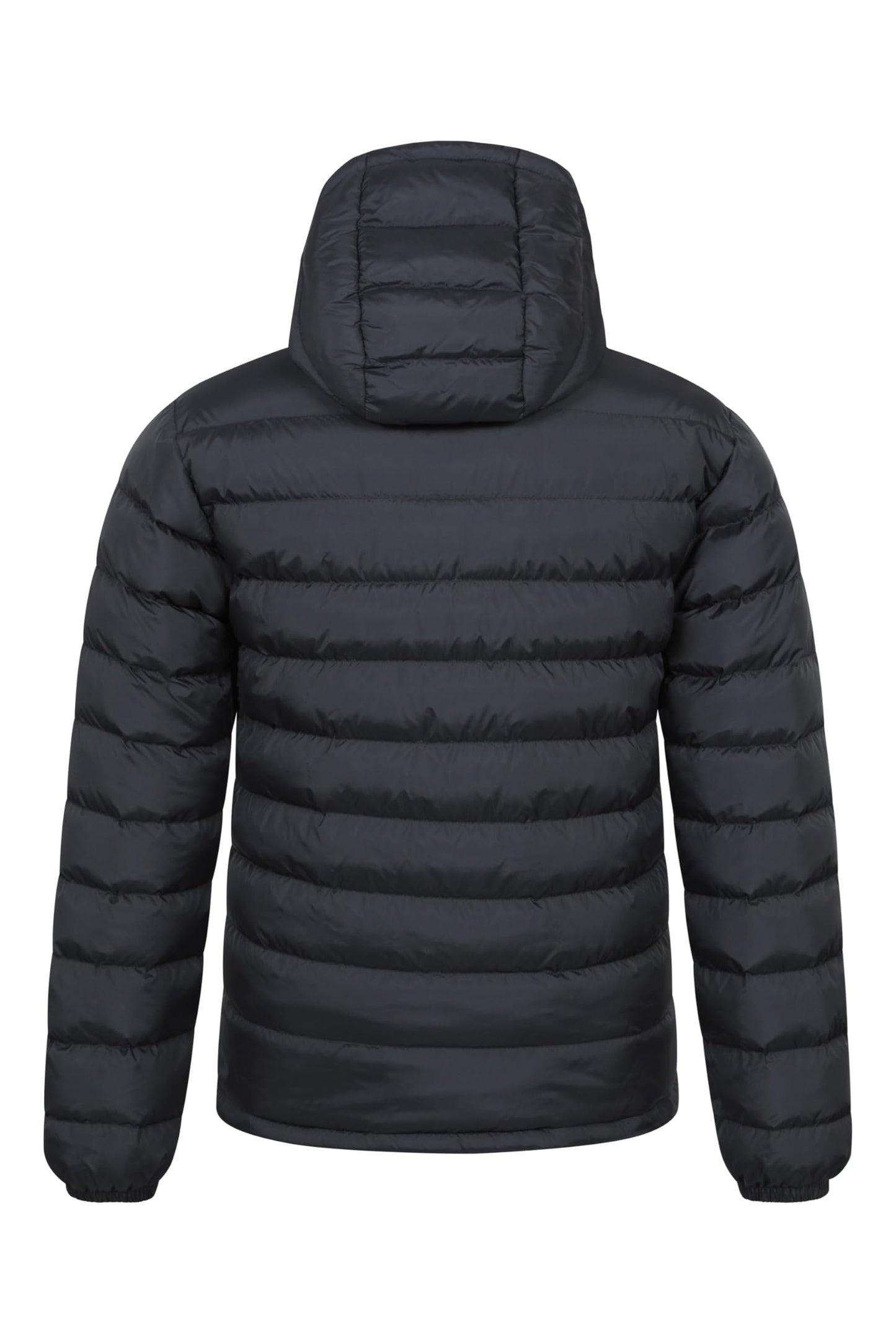 Mountain Warehouse Season Mens Padded Jacket - Water Resistant Puffer Coat, Lightweight, Warm, Lab Tested to -30C, Microfibre Filler - For Travelling, Walking Black M