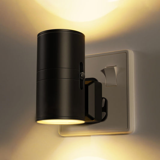 LOHAS-LED Night Light Plug in Wall, Dimmable Night Light with Dusk to Dawn Sensor, [1 Pack] Adjustable Brightness 100LM, Warm White 3000K, Plug in Nightlight for Hallway Bedroom Stair Bathroom Toddler