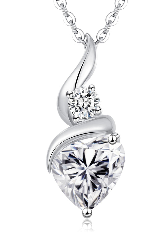 LOUISA SECRET Infinity Heart Necklaces for Women 925 Sterling Silver or Brass Plated with Rose Gold Birthstone Pendant,Jewellery Gifts for Women/Wife/Her Anniversary Birthday Mothers Day Christmas