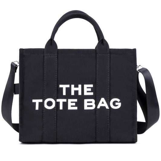 DKIIL NOIYB Women's Canvas Tote Bags Casual Crossbody Bag With Zipper Double Shoulder Straps Shoulder Bags for School Shopping Work Travel