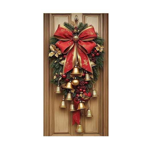 TURWXGSO Christmas Ornaments 35 X 71 Inch Christmas Door Cover Day Door And Wall Decoration Festival Party Decoration Xmas Crafts for ChristmasHoliday WeddingHome Decorations