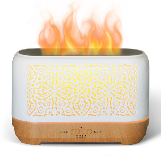 Earnest Living Essential Oil Diffuser Classic Flame Diffuser 200ml Timers Night Lights and Auto Off Function Home Office Humidifier Aromatherapy Diffusers for Essential Oils White