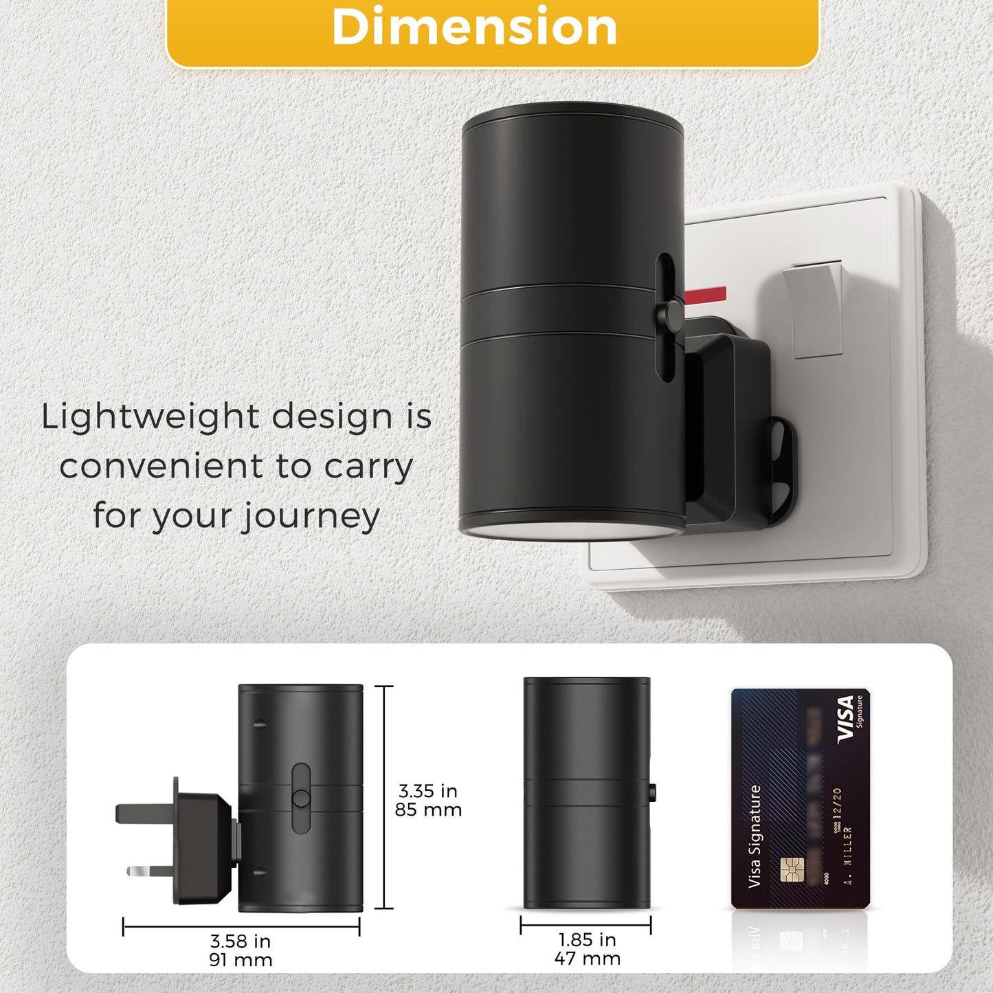 LOHAS-LED Night Light Plug in Wall, Dimmable Night Light with Dusk to Dawn Sensor, [1 Pack] Adjustable Brightness 100LM, Warm White 3000K, Plug in Nightlight for Hallway Bedroom Stair Bathroom Toddler